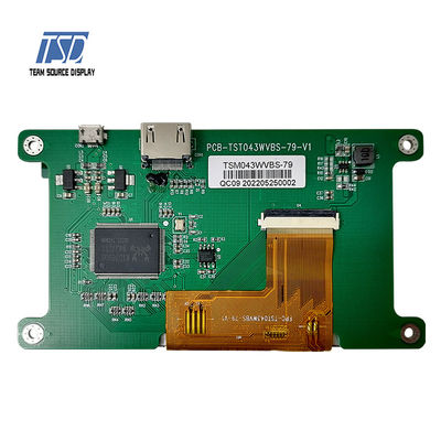 USB Bağlantı Noktası IPS TFT LCD HDMI Ekran 4.3 İnç 800x480 Çözünürlük