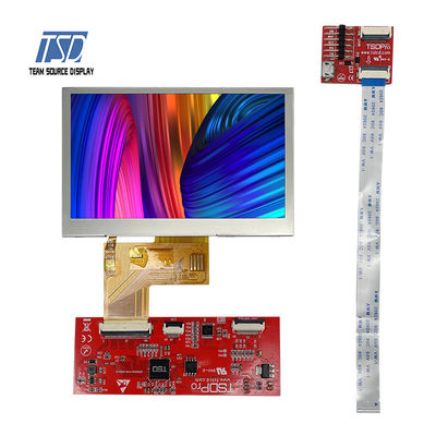 İletken TN 4.3 İnç UART LCD Modülü 480x272 Çözünürlük ST7282 IC 500nits