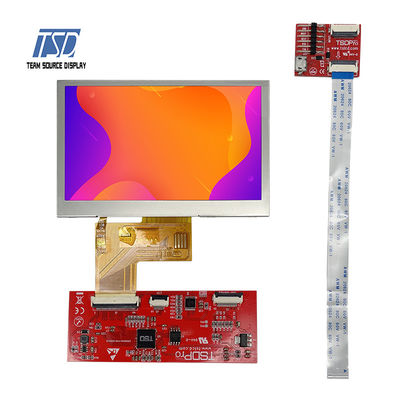 İletken TN 4.3 İnç UART LCD Modülü 480x272 Çözünürlük ST7282 IC 500nits