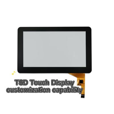 800x480 Tft Kapasitif Dokunmatik Ekran 7 inç Coverglass 0.7mm I2C Arayüzü